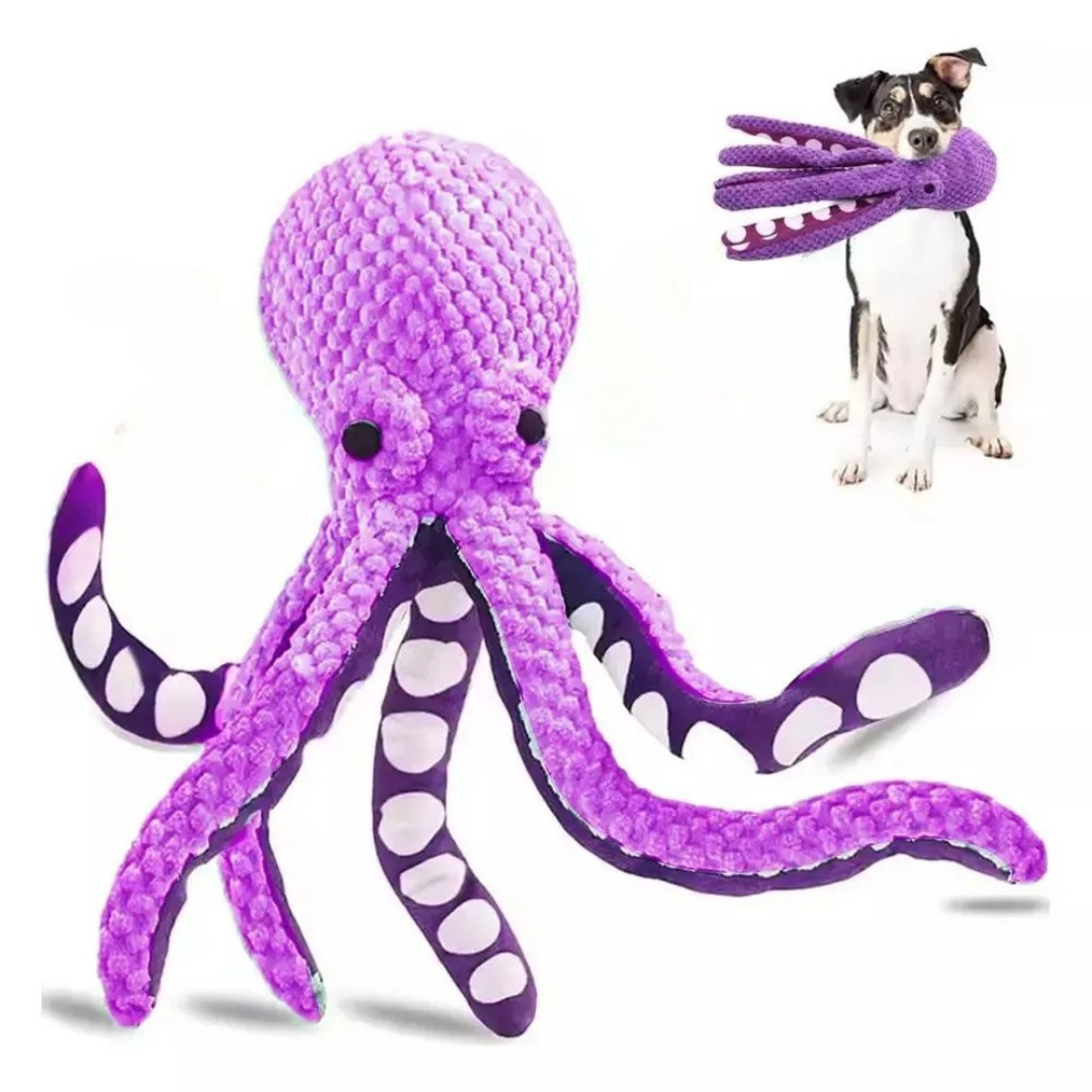 Plush Octopus Dog Toy