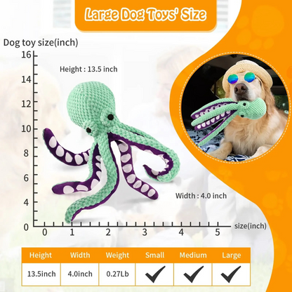 Plush Octopus Dog Toy